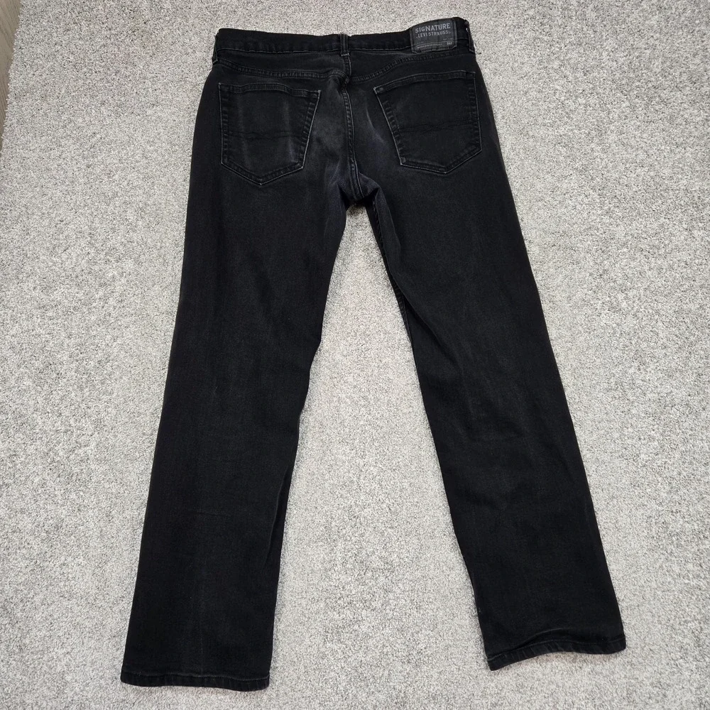 Levi‎ Strauss Signature S61 Relaxed jeans mens 33x32 (fits 33x30) charcoal black
